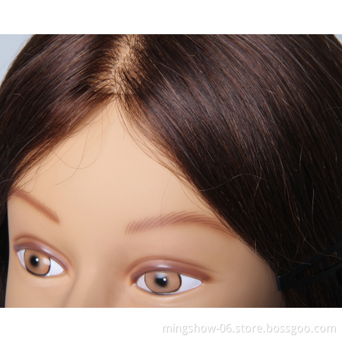 Hairdresser human hair long neck female head manikin mannequin training head realistic